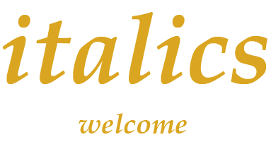 italics welcome logo